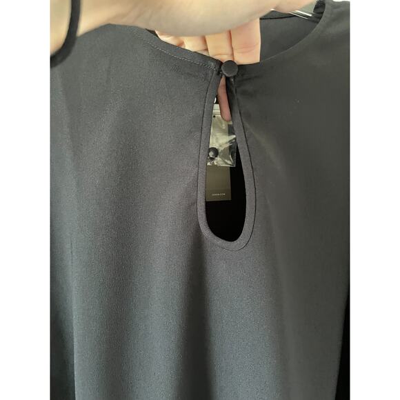 J. Crew Keyhole Long Sleeve Blouse Black Size Large Tall NEW - Picture 5 of 7